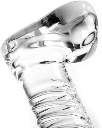 Секс-іграшка дилда скляна, 20x4 см - велика, прозора