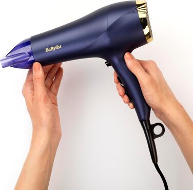 Професійний фен BaByliss Midnight Luxe 5781PE: потужний 2300W, іонна технологія Anti-Frizz, 3 режими температури та 2 швидкості, легкий