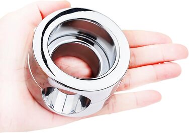 Кільце для яєчок та статевого члена з нержавіючої сталі для чоловіків, пристрій для обмеження яєчок, розтягуване кільце, металевий аксесуар для сексуального задоволення та тренувань (S)