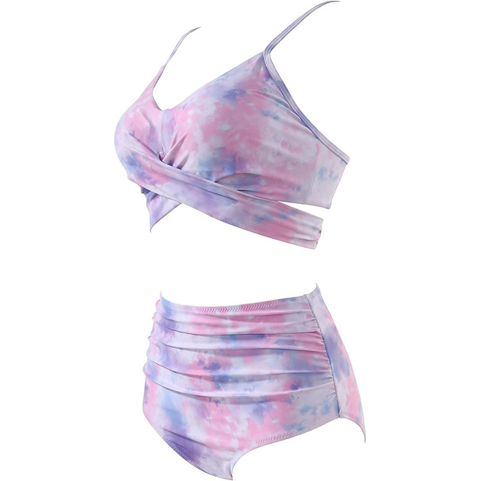 БІКІНІ JFAN з рюшами, пов'язування, пуш-ап, висока талія, 2 шт.