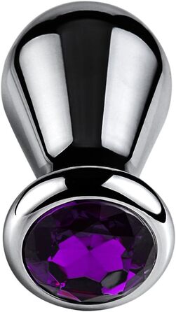 Анальний плагін Soarvlorfy з металу, великий розмір, з кристалами, для масажу G-точки та простати, анальні дилататори, іграшки для дорослих, срібло, L