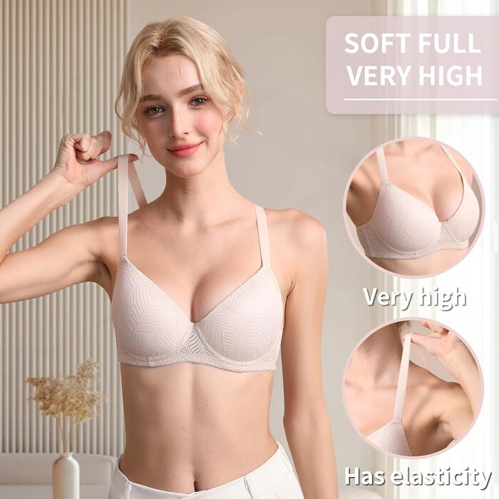 6 бюстгальтерів BH для жінок з кісточками BHS Класичний бюстгальтер Soft Push Up Comfy T-Shirt, 85C, 6 шт.