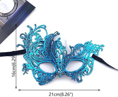 Маска для обличчя WAJJWI 5 шт. - маскарадна маска для жінок, вечірка, косплей, Новий рік, святкова маска для костюма, мереживна маска для клубу