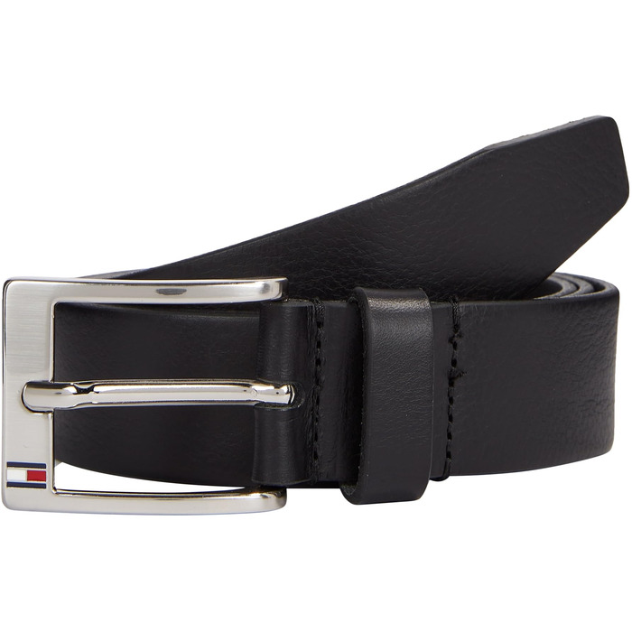 Чоловічий шкіряний ремінь Tommy Hilfiger NEW ALY, темно-синій, ширина 3,5 см, розмір 110