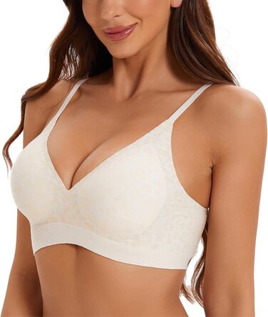 Бюстгальтер YaYiMei без кісточок для маленької груді, push-up, леопардовий принт, A-C чашка, XL, білий