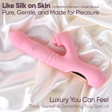 Вібратор для тіла SE LOVE Rabbit ComePlay, рожевий - подвійна стимуляція, перламутрові кульки