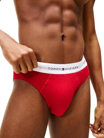 Слип Tommy Hilfiger чоловічий 3p Um0um0370, XL, блакитний (білий/червоний/блакитний)