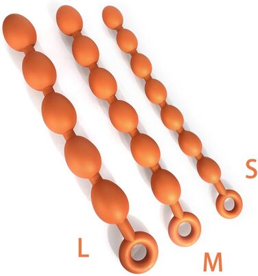 Анальні кулі Jixaxe з силікону: кулі-анальні плаґи для сексуальної стимуляції (5 кульок)