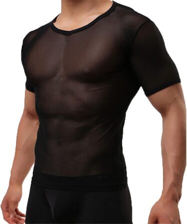 Чоловіча прозора футболка-сітка Bollrllr: сексуальна нижня білизна, футболка-сітка, топ, майка