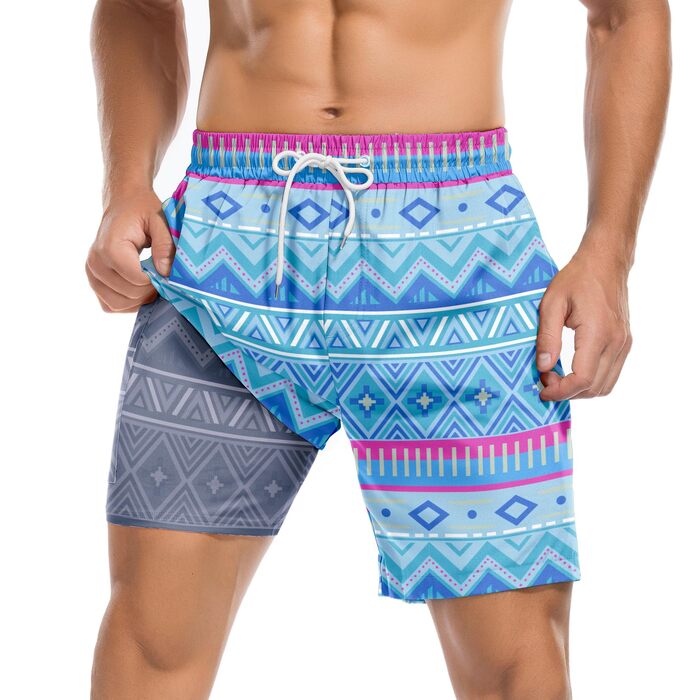 Танкіні купальник з високою талією American Trends для жінок, з воланами, контролем живота (M, Fair Isle)