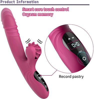 Вібратор для жінок з 9 функціями, нагріванням та G-точкою. Кролик. Рожевий колір