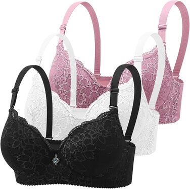 3 шт. комплект бюстгальтерів BHS для жінок з кісточками: класичний комплект, комфортний, безшовний, з підняттям, спортивний бюстгальтер з регульованим бюстієром, міцна підтримка, для тренувань, сну, великі груди, білизна, з підкладкою, для щоденного викор