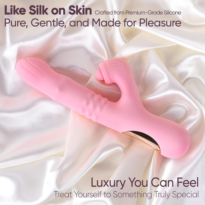 Вібратор для тіла SE LOVE Rabbit ComePlay, рожевий - подвійна стимуляція, перламутрові кульки