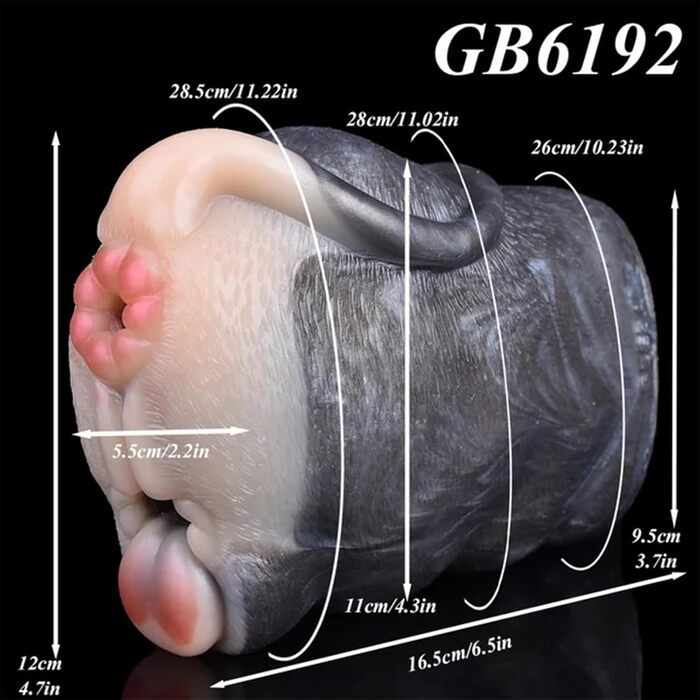 Реалістичний мастурбатор Seckoe Tier Taschenmuschi для чоловіків, з анімальною вагіною та анальним тунелем