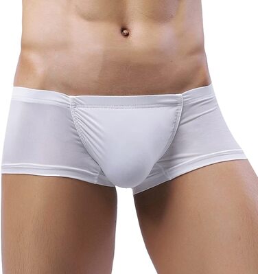 Шорти боксери чоловічі Faringoto, дихаюча білизна з шовковистого льону, труси боксери (XL, блакитний, чорний, білий, сірий, зелений)