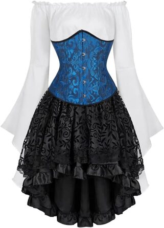 Корсет для фігури KUOSE для жінок, корсет-формувач, корсет для живота, великі розміри (30-32, темно-синій)