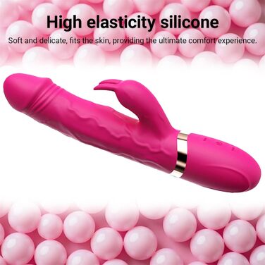 Вібратор для жінок: вібратор клітора та G-точки, силіконовий кролик з 10 режимами, сексуальні іграшки для дорослих (чорний)