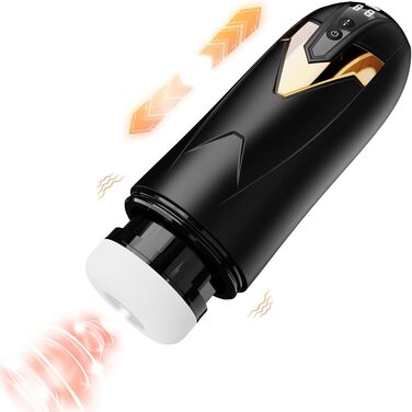 Електричний мастурбатор Sumeber з 9 вібраціями, телескопічною функцією та LCD дисплеєм. Реалістична вагіна для чоловіків