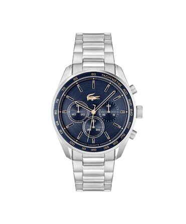 Чоловічий годинник Lacoste Chronograph з колекції Boston, кварцовий, зі сталевим браслетом Mesh (темно-синій, Metal)