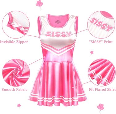 Комбінезон без рукавів з блискучого атласу LittleForBig для дорослих (рожевий, XXL)