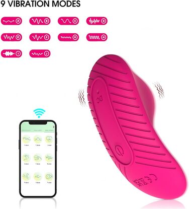 Вібратор з дистанційним керуванням та керуванням через додаток, 9 режимів вібрації, інтимні іграшки для пар, вібратор для жінок, тихий, потужний, стимулятор клітора, фіолетовий