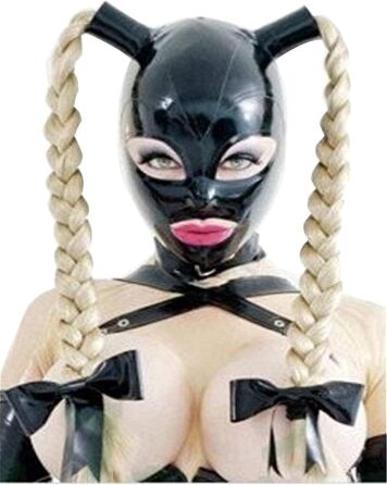 Латексна маска з мереживом для BDSM/Fetish/Bondage - Косплей маска на Хелловін (M)