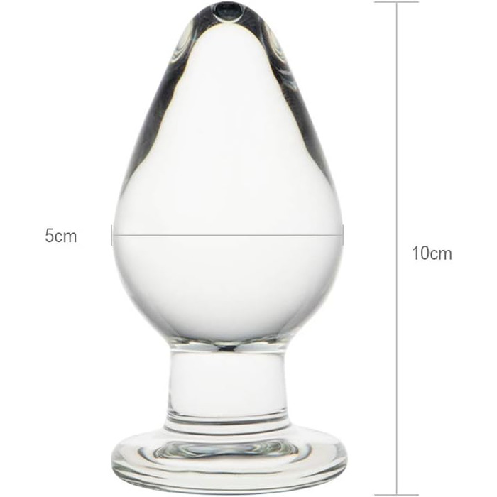 Анальний розширювач зі скляним конусом Analplug 5 см для жінок та чоловіків - кришталь