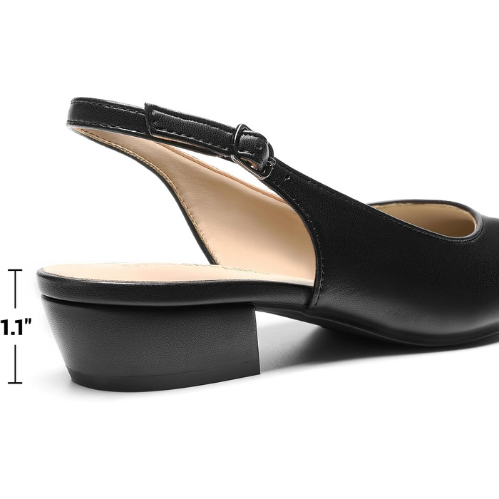 Жіночі класичні туфлі-човники Dream Pairs, закритий носок, чорні, розмір 40 EU