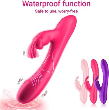 Вібратор G-Punkt Silikon з 10 режимами вібрації для жінок, кролик, сексуальні іграшки для пар, рожевий колір