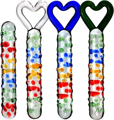 Секс-іграшки для дорослих: 4 шт. набір скляних анальних та вагінальних масажерів