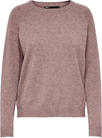 Жіночий в'язаний светр ONLY ONLLESLY Rose Brown (XXL) — м'який трикотажний пуловер кольору рожево-коричневий