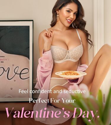 Жіночий бюстгальтер DotVol з прозорої сітки, мереживний балконет, без пуш-апу, 70E, бежевий