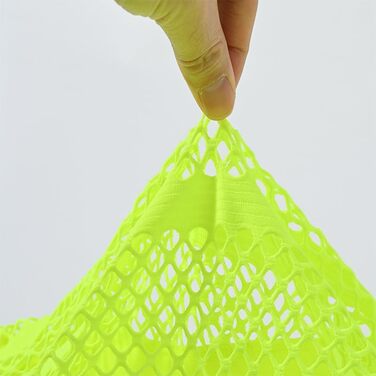 Трійка жіночих майок-топів YAHWULAI з прозорою сіткою, без рукавів, стильний круглий виріз (3 шт: світло-зелений+червоний+світло-зелений, M)