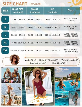 Купальник жіночий Badeanzug, формирующий силует, бавовна, бордовий, S