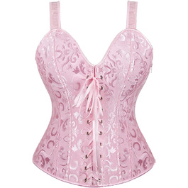 Корсет-чокер Corsage Karneval для жінок, рожевий, XL. Корсет-чокер, ремені під груди, клубний одяг, для створення тонкої талії.