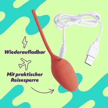 AMORELIE Joy – Вібро-яйце Whirl | з пультом дистанційного керування | з силікону & ABS, червоний