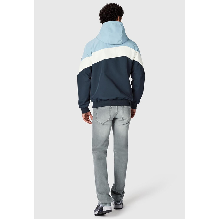 Чоловіча легка демісезонна куртка Ragwear Stewie Block: водонепроникна та дихаюча з капюшоном, Dusty Blue, розмір S-4 (M)