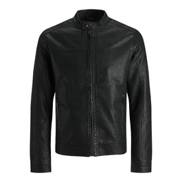 Чоловіча куртка з екошкіри Jack & Jones, чорна, розмір XL