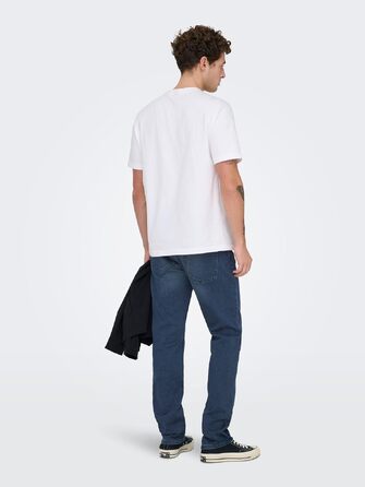 Чоловічі вузькі джинси Only & Sons Onsloom Slim Fit, темно-сині, 33W / 32L