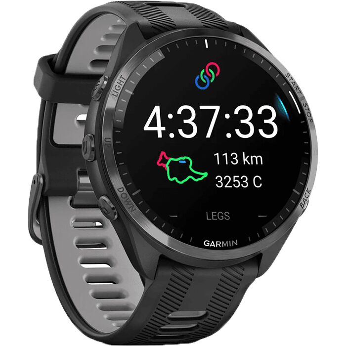 Смарт-годинник Garmin Forerunner 965 DLC Titan GPS, чорний/світло-сірий, унісекс