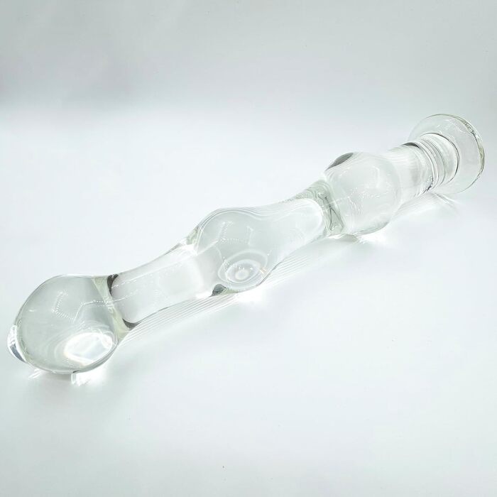 Скляний анальний дildo ScreaAss 31 см XXL з анальними кульками, 48/52/58 мм, для чоловіків та жінок