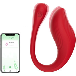 Вібратор Jinqian Mini з керуванням через додаток, 9 режимів вібрації, стимулятор G-точки та клітора, вібро-яйце для жінок, сексуальні іграшки для дорослих (керування через додаток)