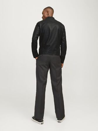 Чоловіча куртка з екошкіри Jack & Jones, чорна, розмір XL