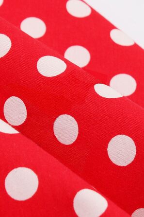 Сукня Rockabilly 50-х років AXOE для жінок, бавовна, з поясом (XL, червона в горошок)