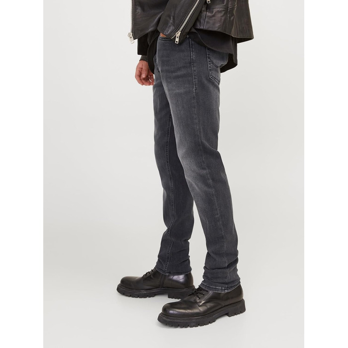 Чоловічі джинси Slim Fit Jack & Jones JJIGLENN чорного кольору, денім