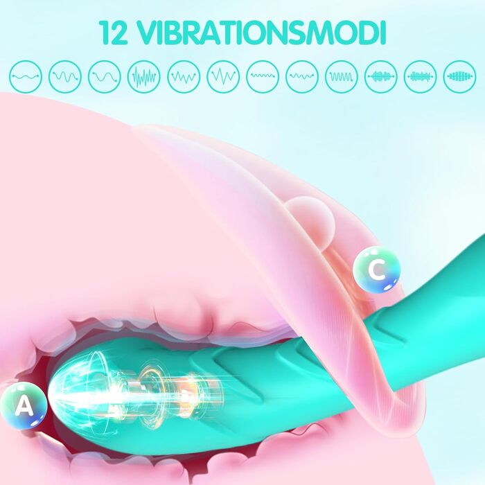 Вібратор для жінок G-Spot, силіконовий стимулятор клітора, 12 режимів вібрації, зелений колір