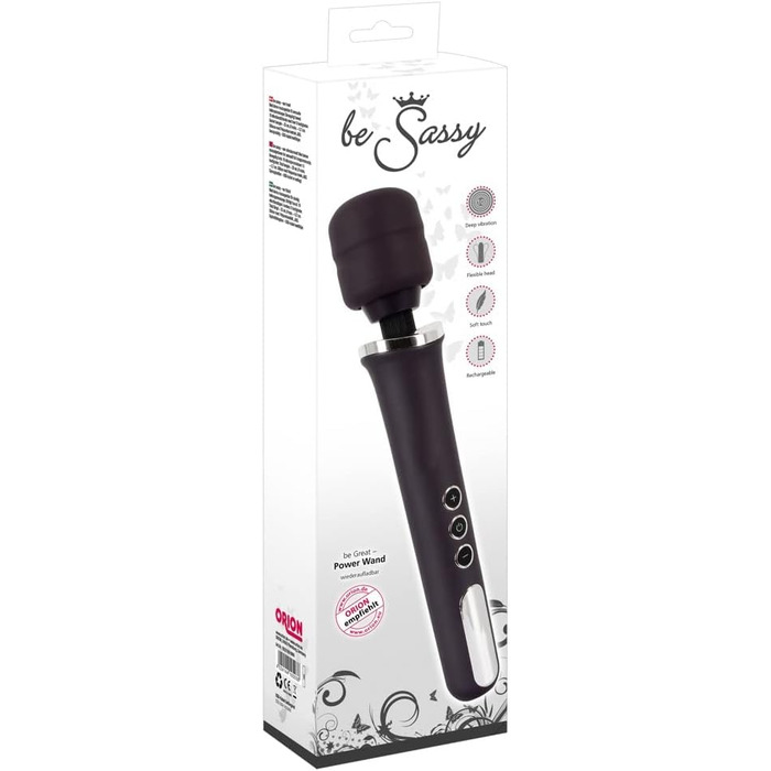 Масажний стрижень ORION 'Power Wand' - інтенсивний масажний стрижень для жінок та чоловіків, 10 режимів вібрації, 5 швидкостей, фіолетовий