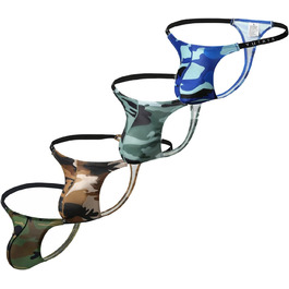 Танга чоловічі Faringoto, камуфляж, низька посадка, XL, 4 шт.