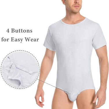 Комбінезон чоловічий Littleforbig з бавовни, вільний крій (Сірий, XS)