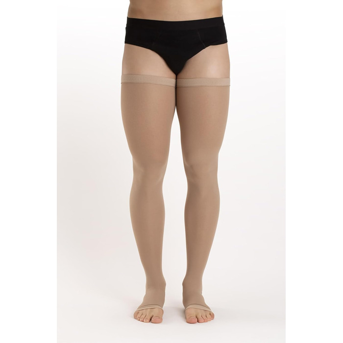 Компресійні панчохи проти тромбозу Relaxsan M1370A для жінок та чоловіків, 25-32 mmHg, відкриті, без шнурівки, білі [2 пари] (XL)